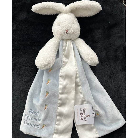 BUNNIES BY THE BAY LOVEY BLUE BUD'S BUDDY BLANKET BEST FRIENDS INDEED TOY NEW - Picture 1 of 7